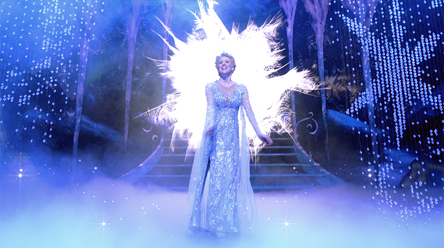 One-tenth of a second ago, Elsa was wearing a totally different outfit.