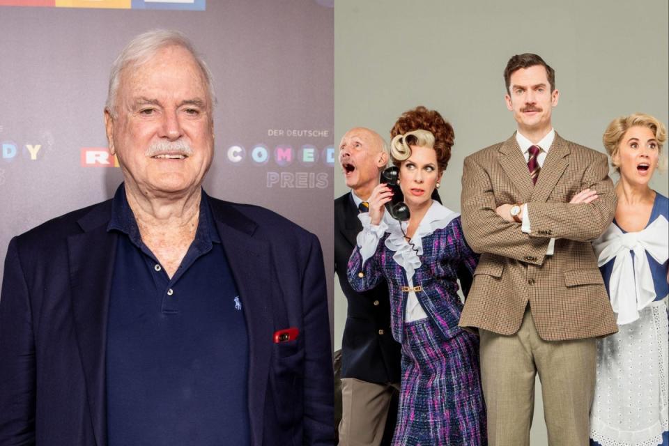 John Cleese and the Fawlty Towers stage cast (Getty/Trevor Leighton)