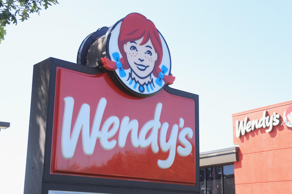 FARMINGDALE, NEW YORK - SEPTEMBER 15: A general view of a Wendy's restaurant on September 15, 2022 in Farmingdale, New York, United States. Many families along with businesses are suffering the effects of inflation as the economy is dictating a change in spending habits. (Photo by Bruce Bennett/Getty Images)