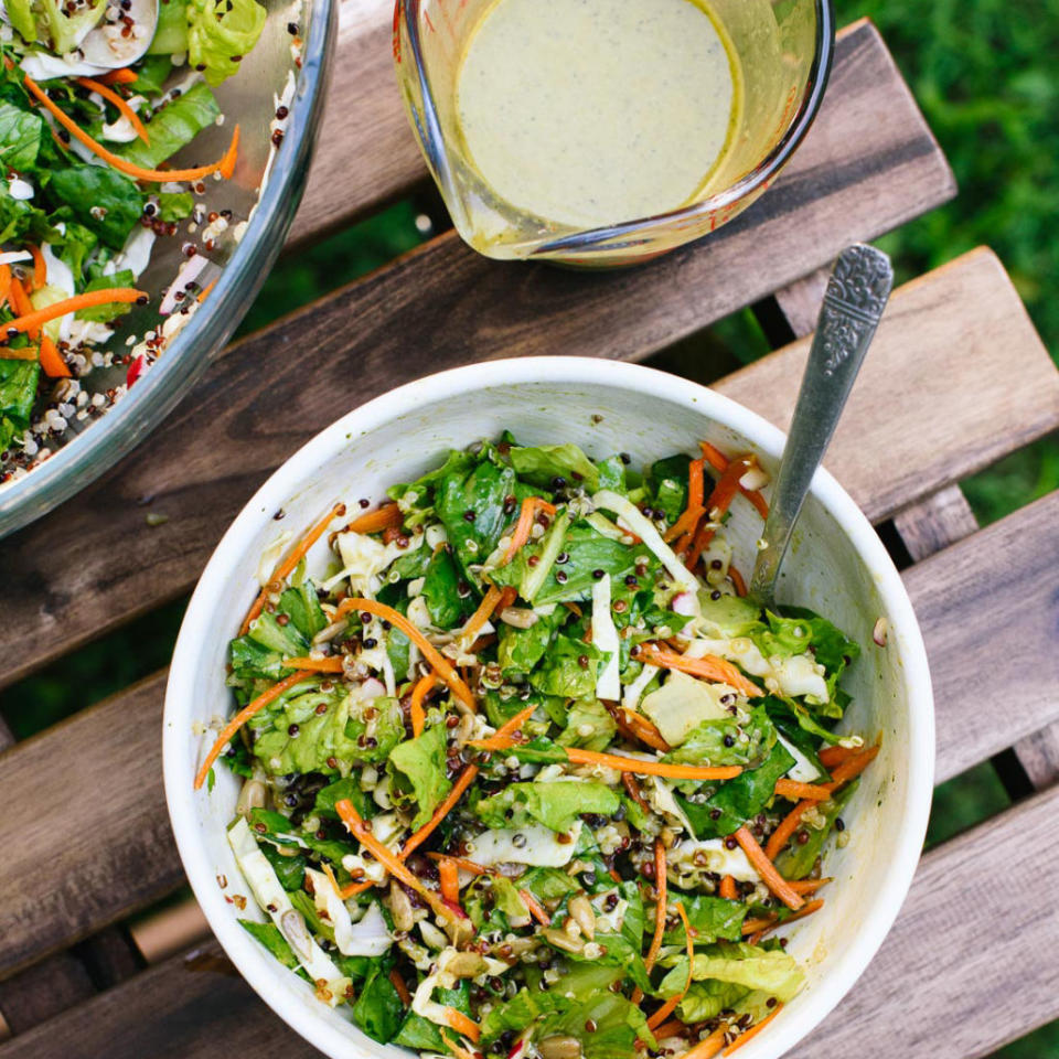 Mega Crunchy Romaine Salad With Quinoa