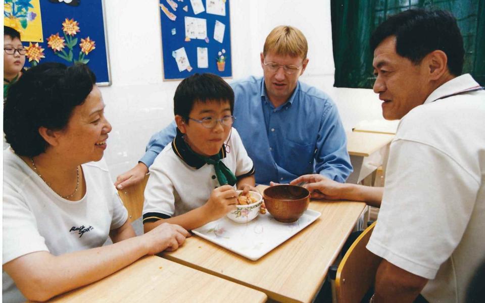 Robert with a foster family