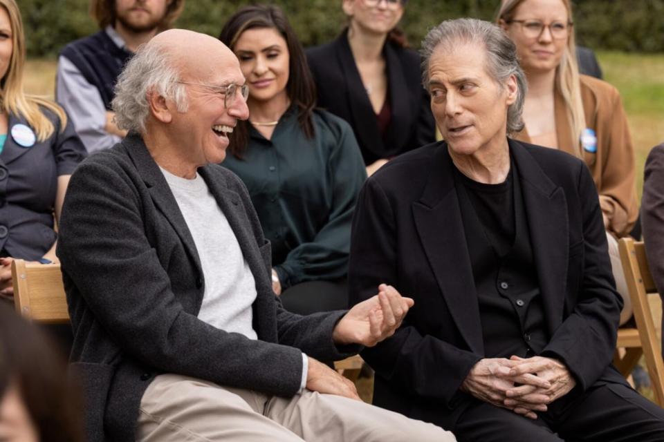 Larry David (left) and Richard Lewis on an episode of “Curb Your Enthusiasm,” on which Lewis played a version of himself. HBO