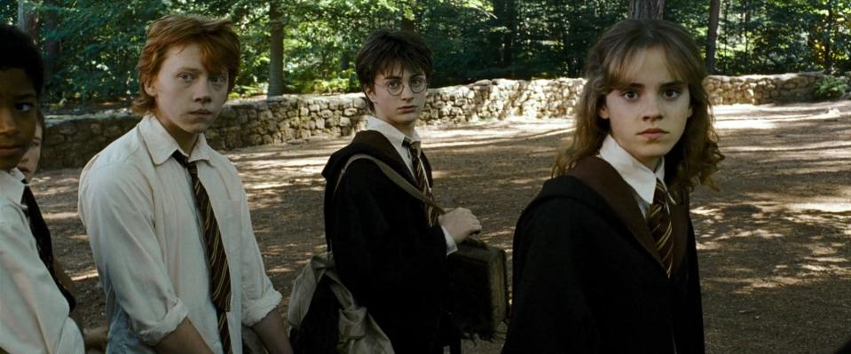 Rupert Grint, Daniel Radcliffe, and Emma Watson in "Harry Potter and the Prisoner of Azkaban."
