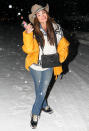 <p><em>Real Housewives</em> star Kyle Richards enjoys the flurries out in Aspen, Colorado on Dec. 30.</p>