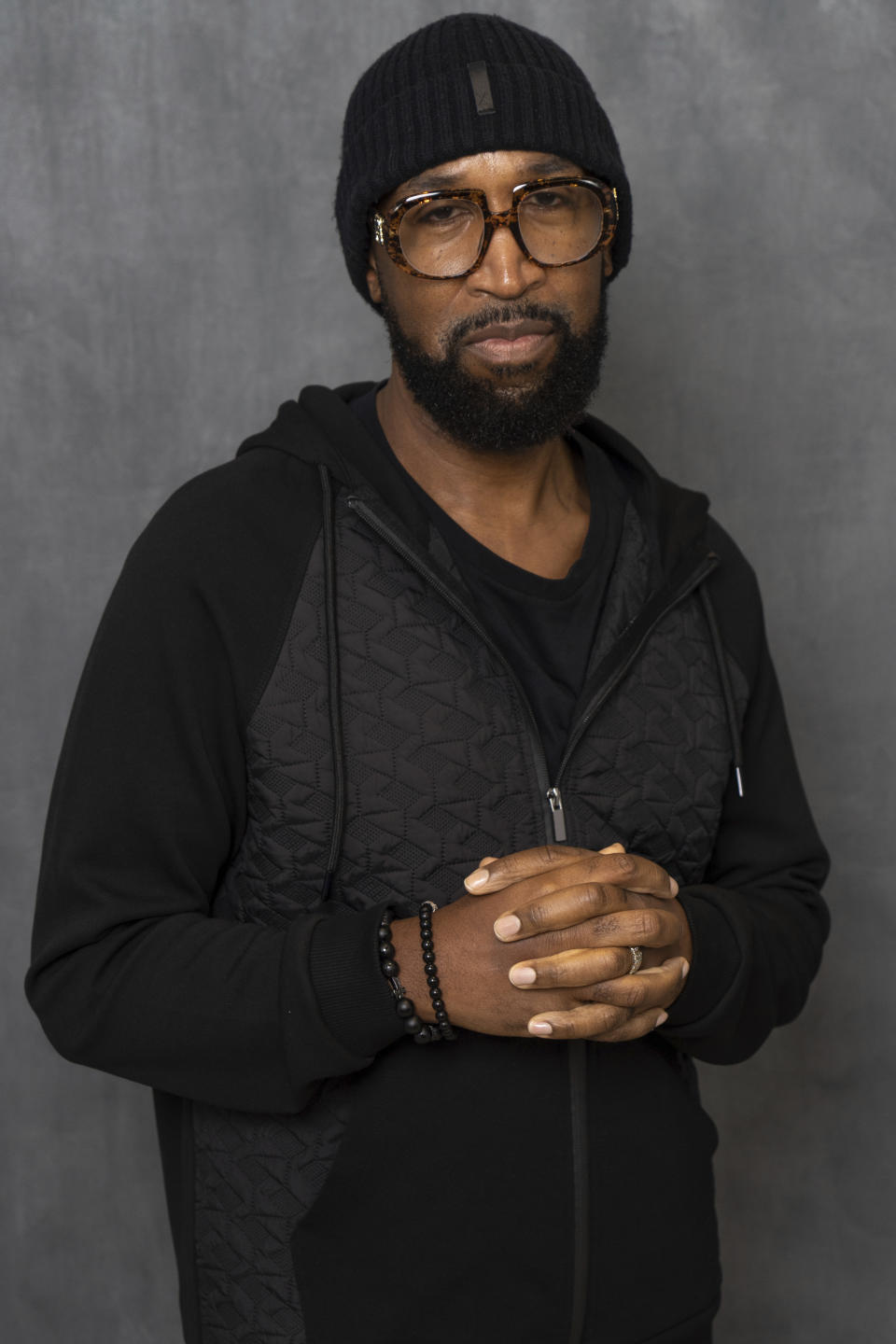 Timothy Christian Riley of Tony! Toni! Tone! pose for a portrait on Wednesday, Sept. 27, 2023, in New York. (AP Photo/Gary Gerard Hamilton)