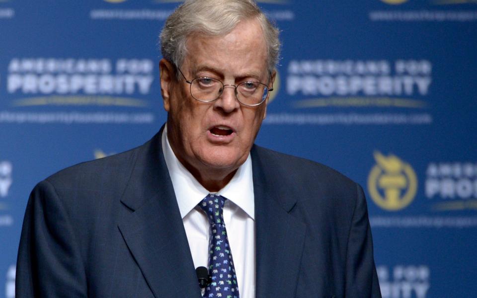 Koch and his older brother Charles built a vast political network in support of conservative causes - FR121174 AP