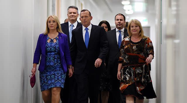 Abbott and his loyal supporters, with him to the bitter end. AAP