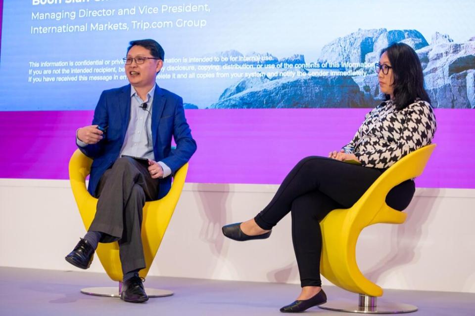 Boon Sian Chai, managing director and vice president of international markets for Trip.com at Skift Global Forum East in Dubai. Skift