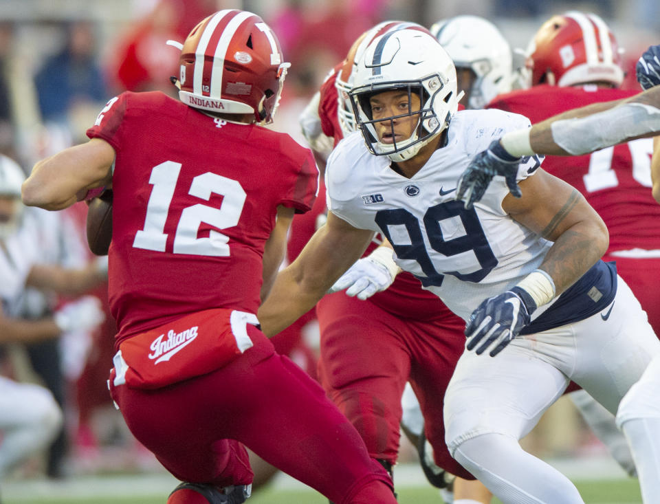 Penn State won 33-28. (AP Photo/Doug McSchooler)