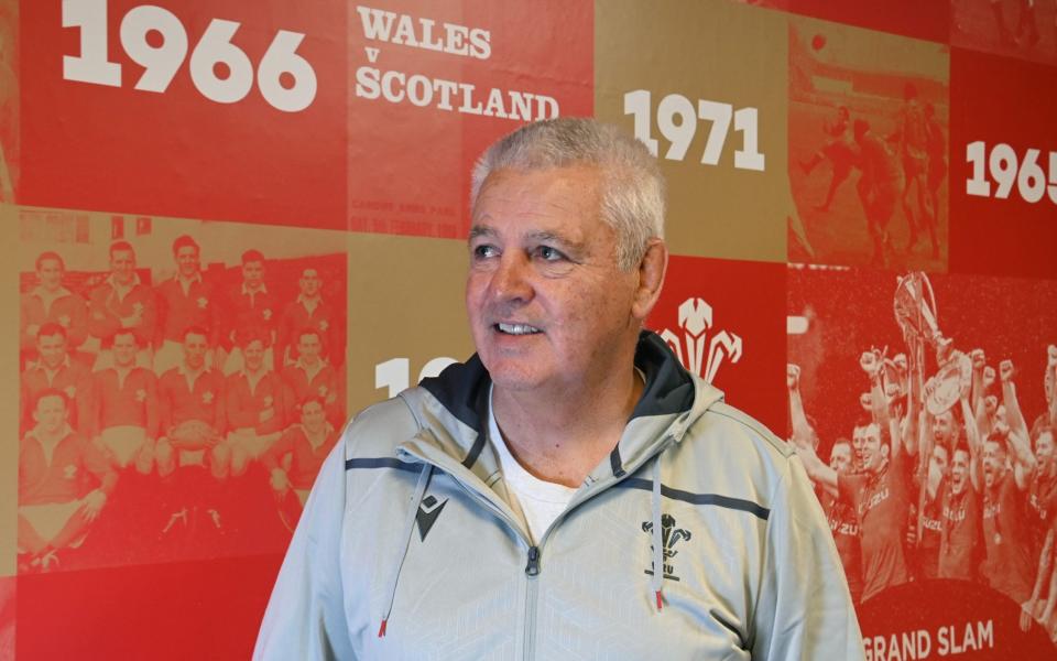 Pix show Welsh Rugby Union head coach Warren Gatland at the WRU training centre at Hensol, Wales as he prepares for the start of the Six Nations this Saturday - Jay Williams