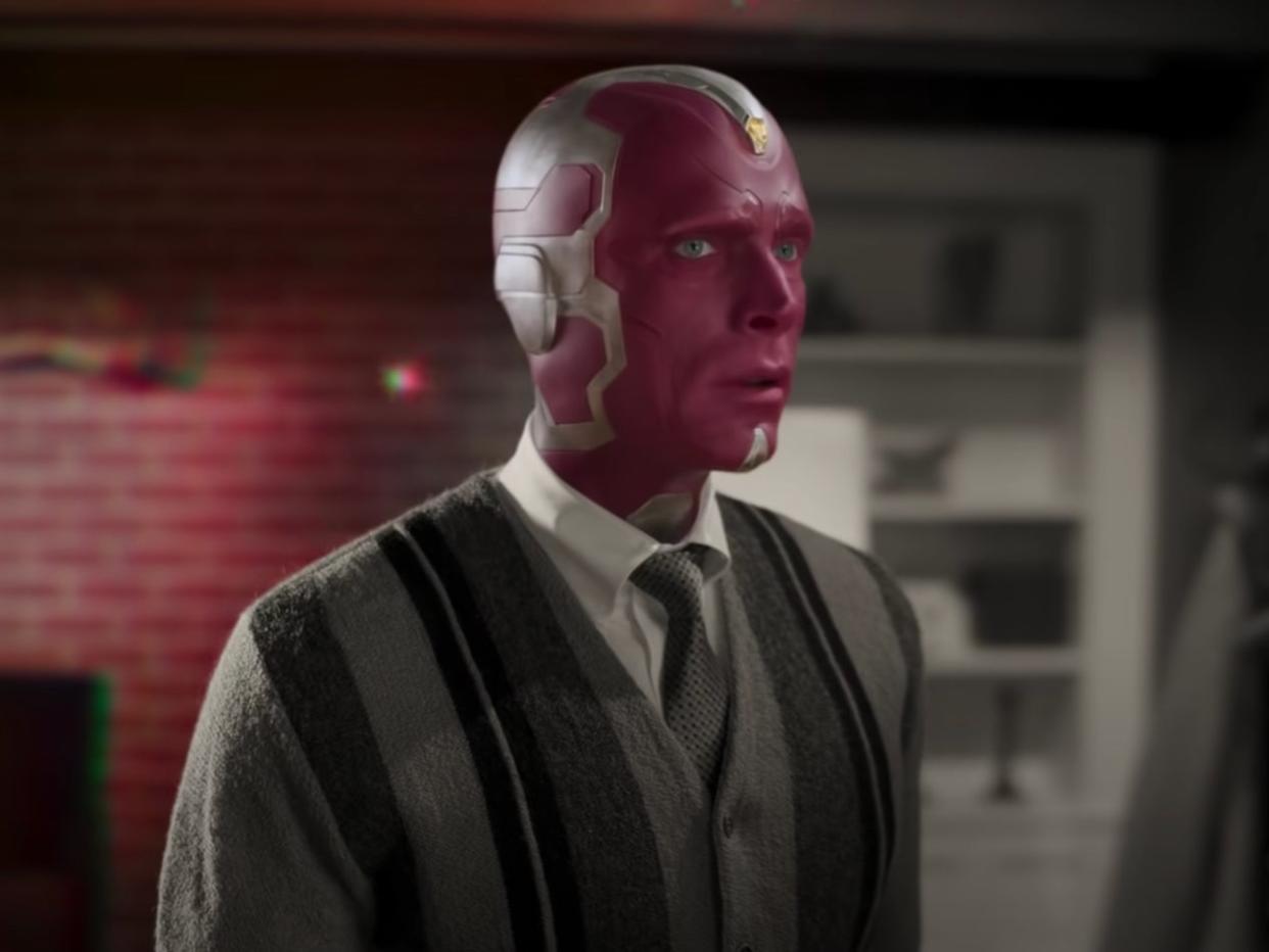 Paul Bettany was Vision in WandaVision (YouTube/Marvel Entertainment)