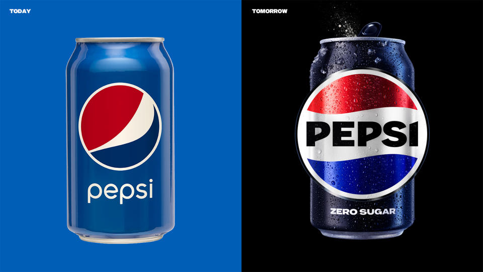 The old design next to Pepsi's new can design. (PEPSI)