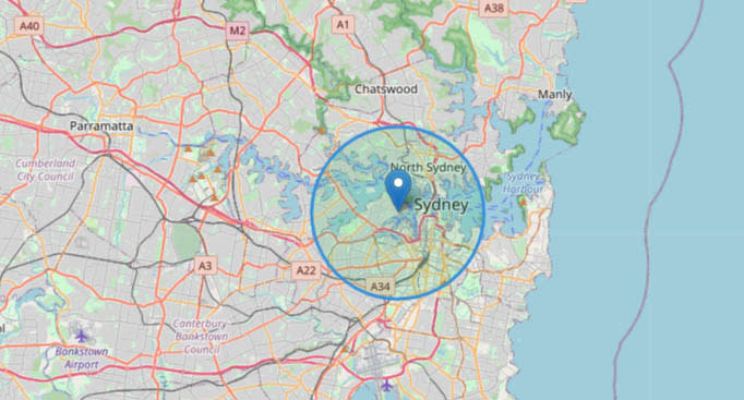 Premier Gladys Berejiklian told reporters on Saturday travel restrictions would be tightened to a 5km radius in greater Sydney. Source: 2kmfromhome.com