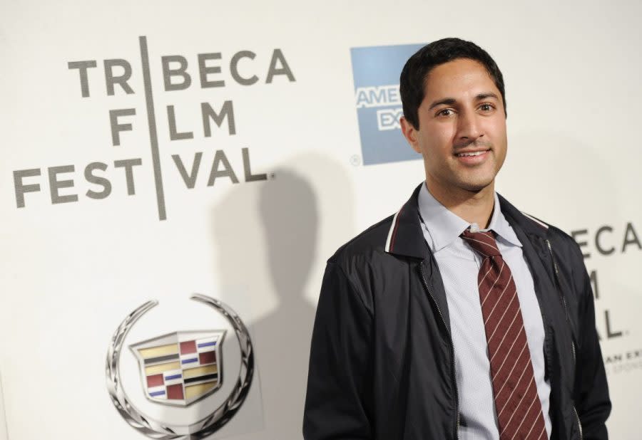 Actor Maulik Pancholy attends the premiere of "Trishna" during the 2012 Tribeca Film Festival on Friday, April 27, 2012 in New York. The school board has reversed it's decision to cancel an upcoming speech by Pancholy due to concerns about what they described as his activism and “lifestyle.” The board voted 5-4, Wednesday, April 24, 2024, to allow Pancholy to speak at assembly next month where he will speak out against bullying.(AP Photo/Evan Agostini, File)