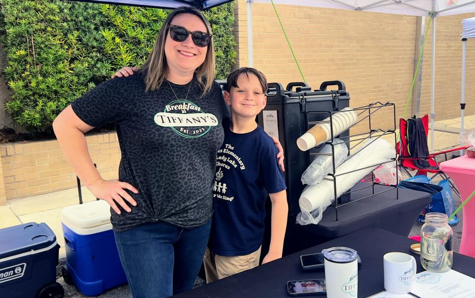 Tiffany Hobgood, owner of Breakfast at Tiffany's, with son Kaden.