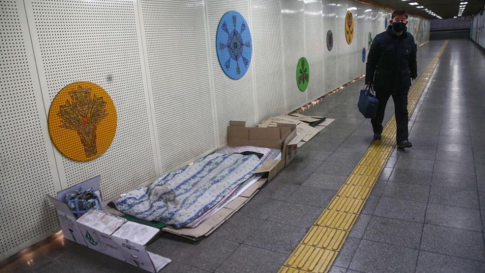 Colchón en el metro