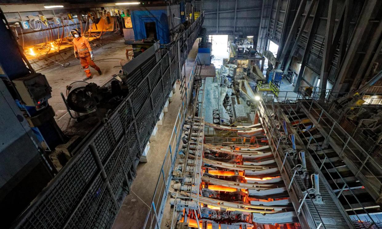 <span>The electric arc furnace facility at Celsa’s steelworks in Cardiff.</span><span>Photograph: Dimitris Legakis/Athena Pictures</span>