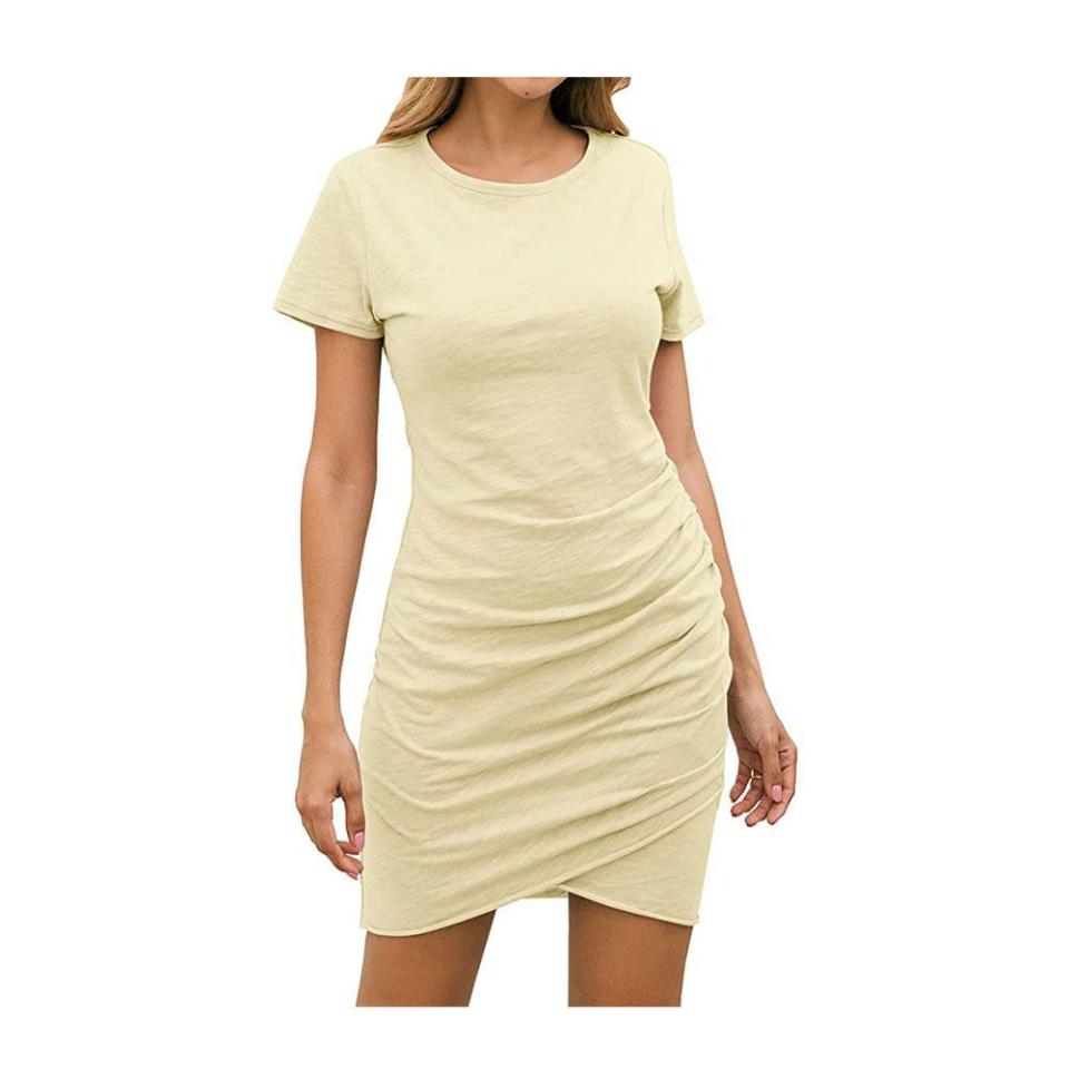 6) BTFBM Women's Casual Bodycon Mini Dress