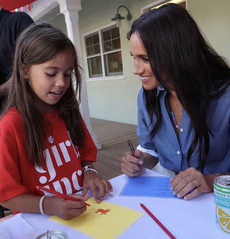 <p>Eric Charbonneau</p> Meghan Markle at Girls Inc. in Santa Barbara, California