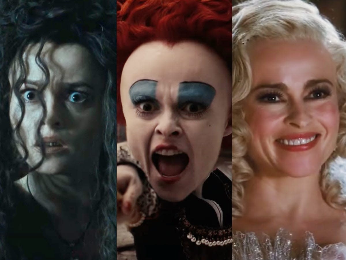 Helena Bonham Carter in "Harry Potter," "Alice in Wonderland," and "Cinderella."