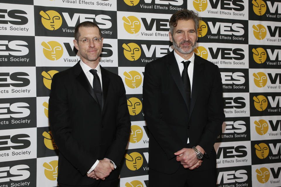 David Benioff, left, and D.B. Weiss (Credit: AP)