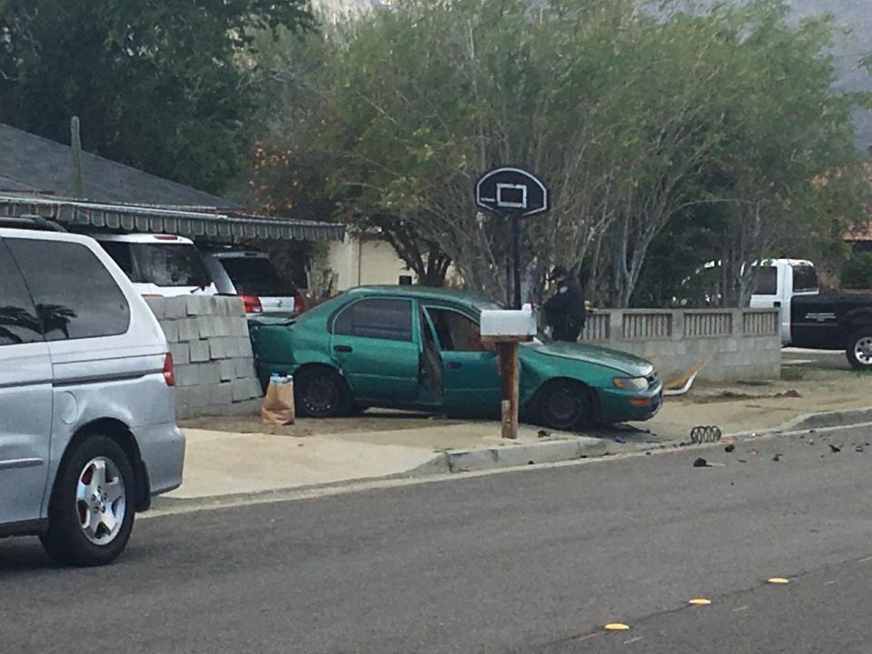 This Toyota Corolla, police say, held three teens killed in the Palm Springs quadruple homicide early Sunday, Feb. 3, 2019.