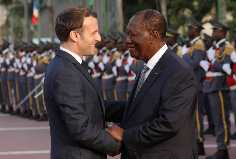 France's President Macron visits the Ivory Coast