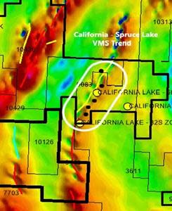 California-Spruce Lake VMS (N-NE) Trend, Stage 1 Drilling