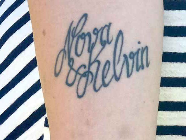 Johanna Sandstrom only realised the tattoo typo when she returned home: Johanna Sandstrom