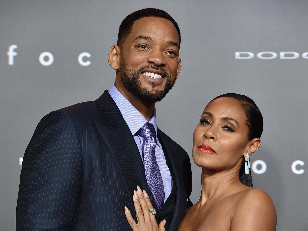 Actors Will Smith and Jada Pinkett Smith attend the premiere of Warner Bros Pictures' Focus at TCL Chinese Theatre on 24 February 2015 in Hollywood, California: (Getty Images)