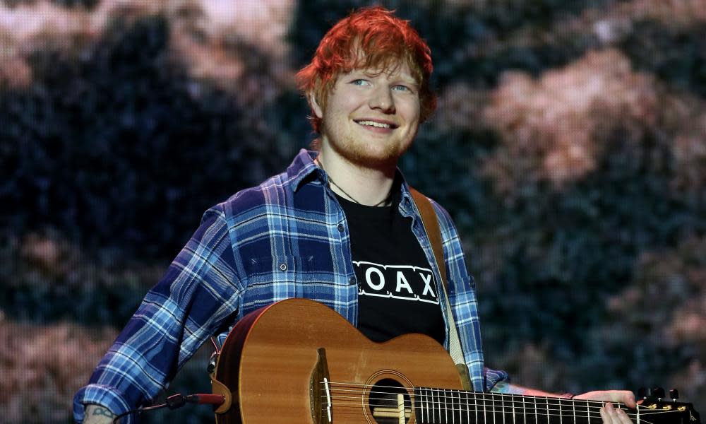 Ed Sheeran, whose music is a favourite sleep aid. 