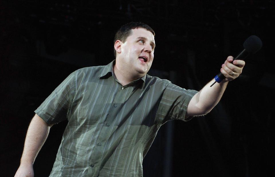 DUBLIN, IRELAND - JULY 29:  Comedian Peter Kay performs in support of US singer and pianist Billy Joel, to an audience of 47,000, at Croke Park on July 29, 2006 in Dublin, Ireland. (Photo by ShowBizIreland/Getty Images)