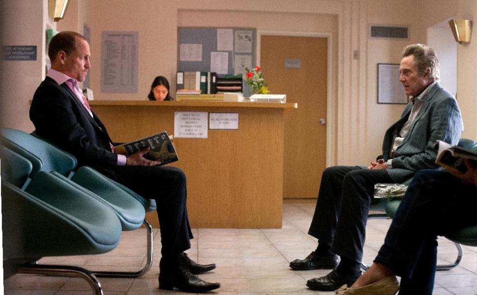 This film image released by CBS Films shows Woody Harrelson, left, and Christopher Walken in a scene from "Seven Psychopaths." (AP Photo/CBS Films, Chuck Zlotnick)