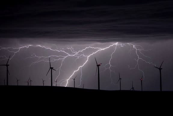 A lightning strike over Oregon.