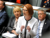 <p>Julia Gillard announces a spill would take place during Question Time.</p>