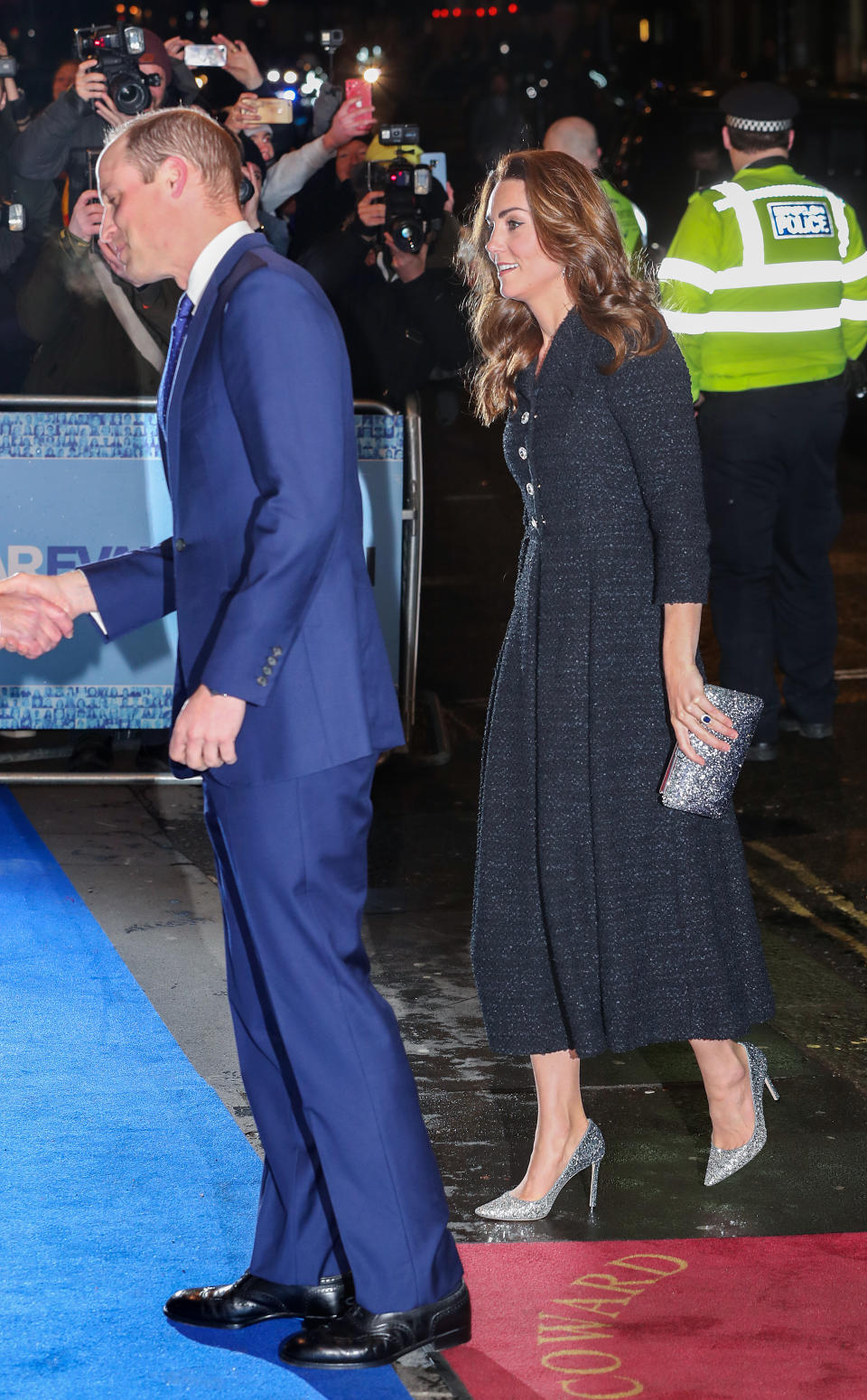LONDON, ENGLAND - FEBRUARY 25: The Duke and Duchess Of Cambridge attend a charity performance of &quot;Dear Evan Hansen&quot; in aid of The Royal Foundation at Noel Coward Theatre on February 25, 2020 in London, England. (Photo by Chris Jackson/Getty Images)