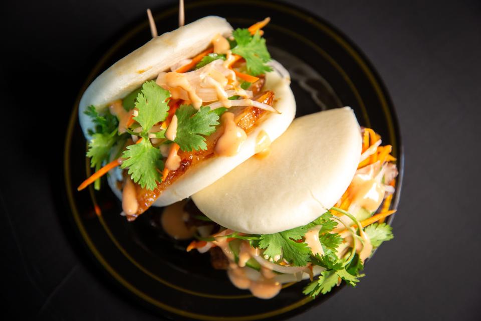 Pork belly bao buns from Saigonais Cuisine are one of dishes featured in the 2022 new foods at the Iowa State Fair.