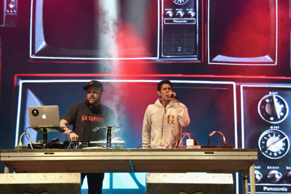 <p>Mike D performs during the 2018 Firefly Music Festival in Dover, Delaware. (Photo: Getty Images) </p>