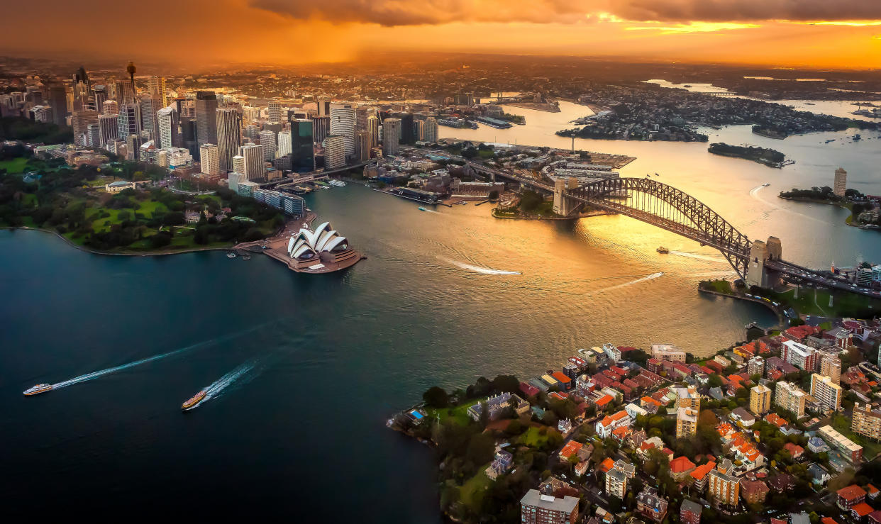 Cityscape at dusk, Sydney, Australia. (Photo: Gettyimages)