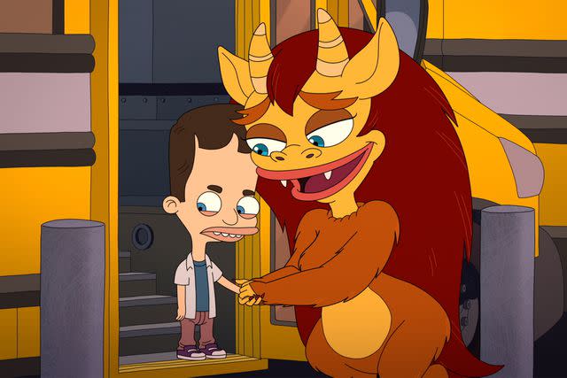 NETFLIX Nick Birch (Nick Kroll) and Connie the Hormone Monstress (Maya Rudolph) on 'Big Mouth'