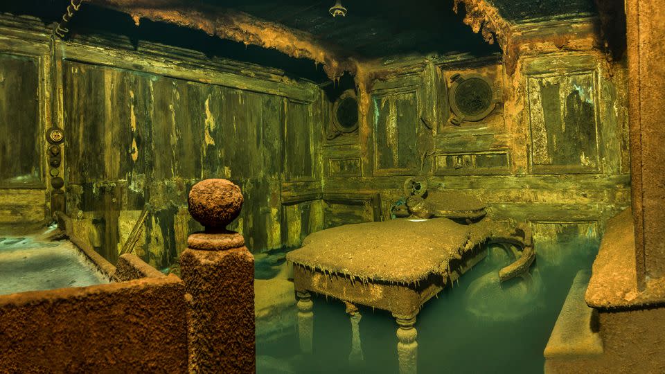 Dahm took this photograph of the interior of what was once a passenger cabin on board the Aachen, a 19th century steam ship that sank in the First World War when it became a German navy vessel. - Jonas Dahm