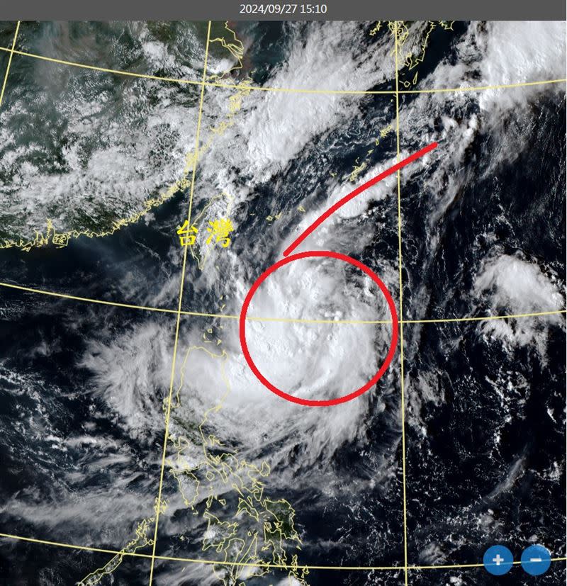 TD22對流雲還很離散，且環流尚未完全整合。（圖／翻攝自鄭明典臉書）