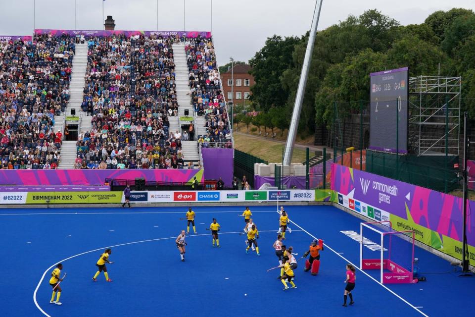 England’s 12-0 win over Ghana was their biggest in Commonwealth Games history (Jacob King/PA) (PA Wire)