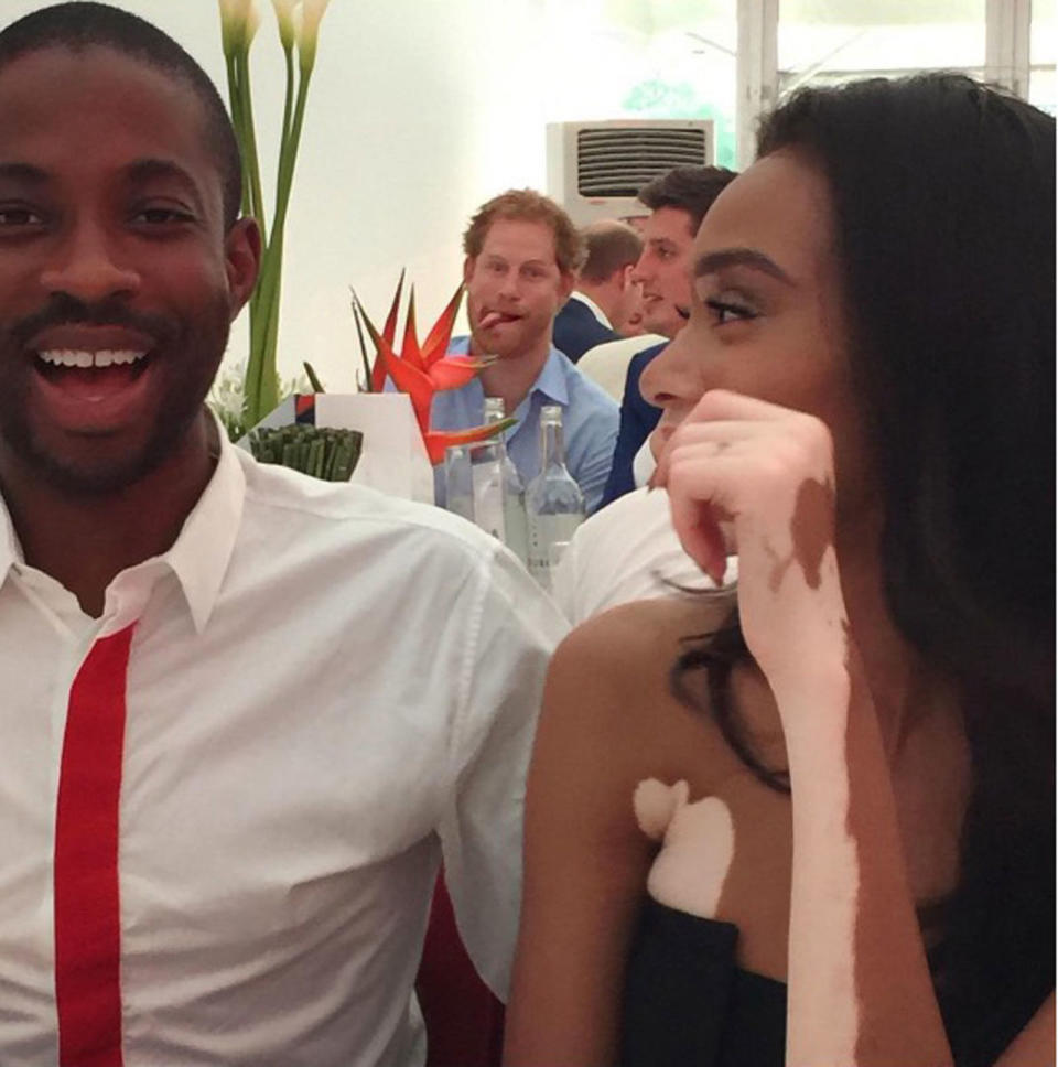 Prince Harry 'bombs Winnie Harlow