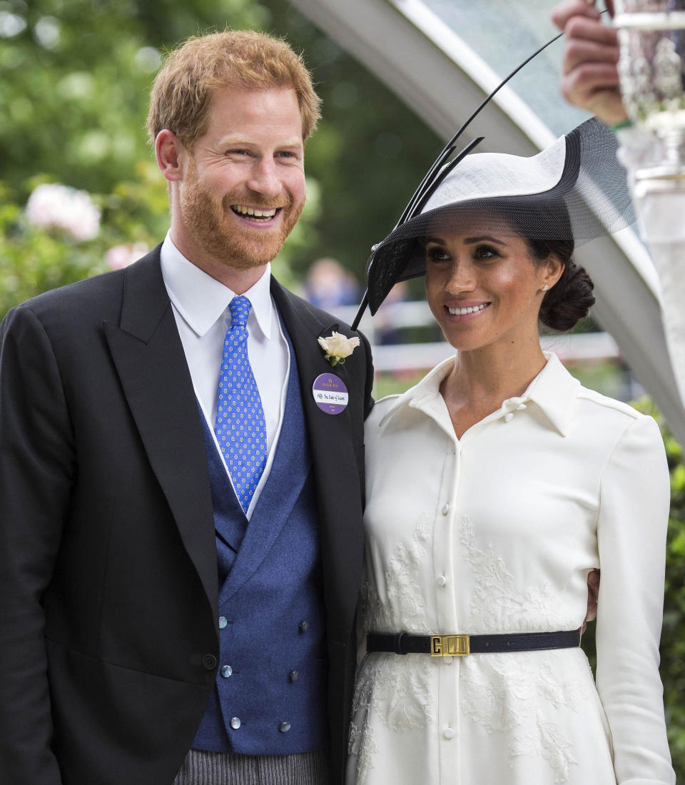 January 20th 2020 - Buckingham Palace has announced that Prince Harry and Duchess Meghan will no longer use "royal highness" titles and will not receive public money for their royal duties. Additionally, as part of the terms of surrendering their royal responsibilities, Harry and Meghan will repay the $3.1 million cost of taxpayers' money that was spent renovating Frogmore Cottage - their home near Windsor Castle. - January 9th 2020 - Prince Harry The Duke of Sussex and Duchess Meghan of Sussex intend to step back their duties and responsibilities as senior members of the British Royal Family. - File Photo by: zz/KGC-107/STAR MAX/IPx 2018 6/19/18 Prince Harry The Duke of Sussex and Meghan The Duchess of Sussex at Royal Ascot Day One at Ascot Racecourse. (Berkshire, England, UK)