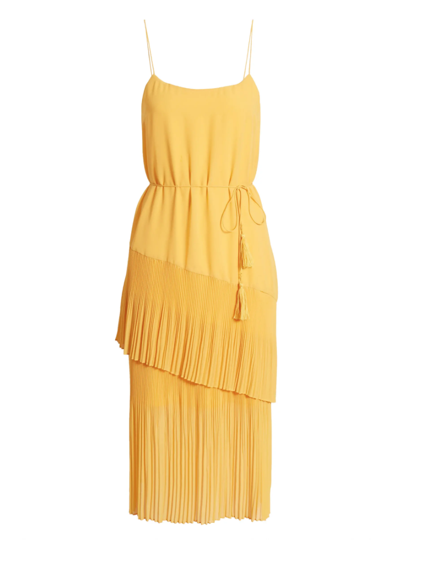 Ruffle Tie Waist Midi Dress. Image via Nordstrom. 