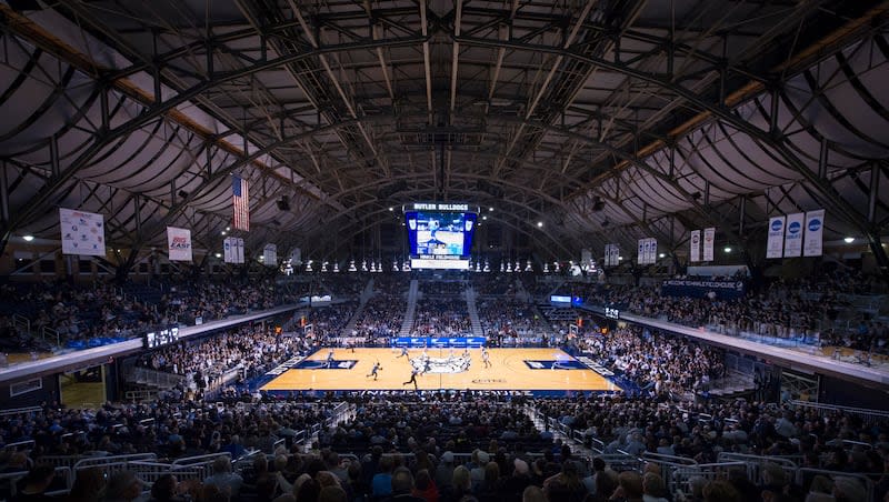 Butler University's Hinkle Fieldhouse during game Saturday, Nov. 14, 2015, in Indianapolis. The 2024 NIT semifinals, which will be played Tuesday, and championship game Thursday, will be played at the historic venue.