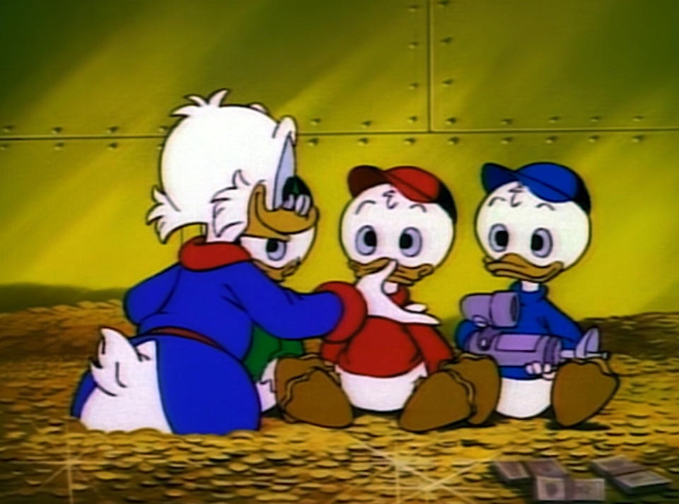 Scrooge McDuck and Huey, Dewey and Louie