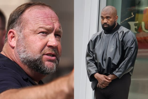 alex-jones-kanye-west.jpg alex-jones-kanye-west - Credit: Joe Buglewicz/Getty Images; MEGA/GC Images