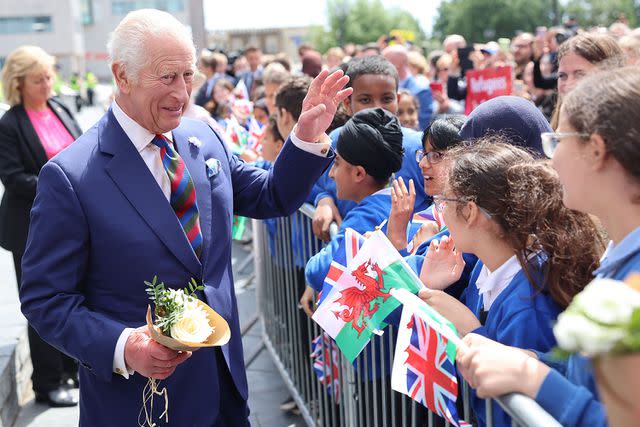 <p>Chris Jackson/Getty</p> King Charles outside the Senedd on July 11, 2024 in Cardiff, Wales.